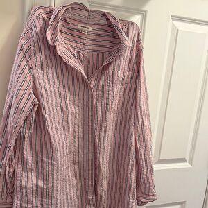 Goodthreads Pink and Blue Striped Button Down Shirt